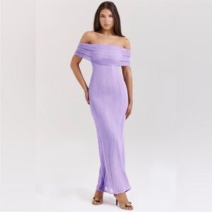 House of CB‎ “MICAH” ORCHID LADDER KNIT MAXI DRESS, Small